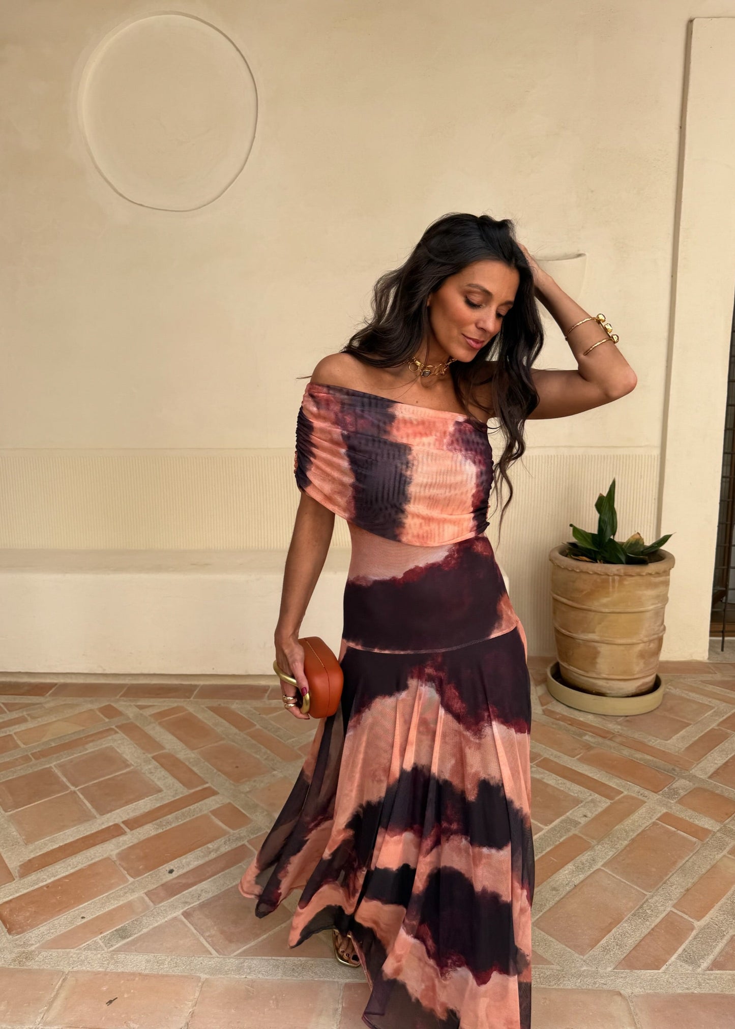 LUNA | Vestido tie dye maxi de diseño