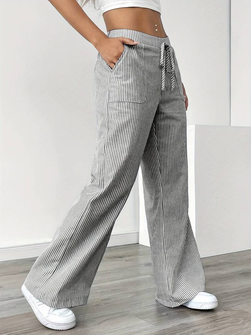 DOMÍNICA | Pantalón ancho rayado