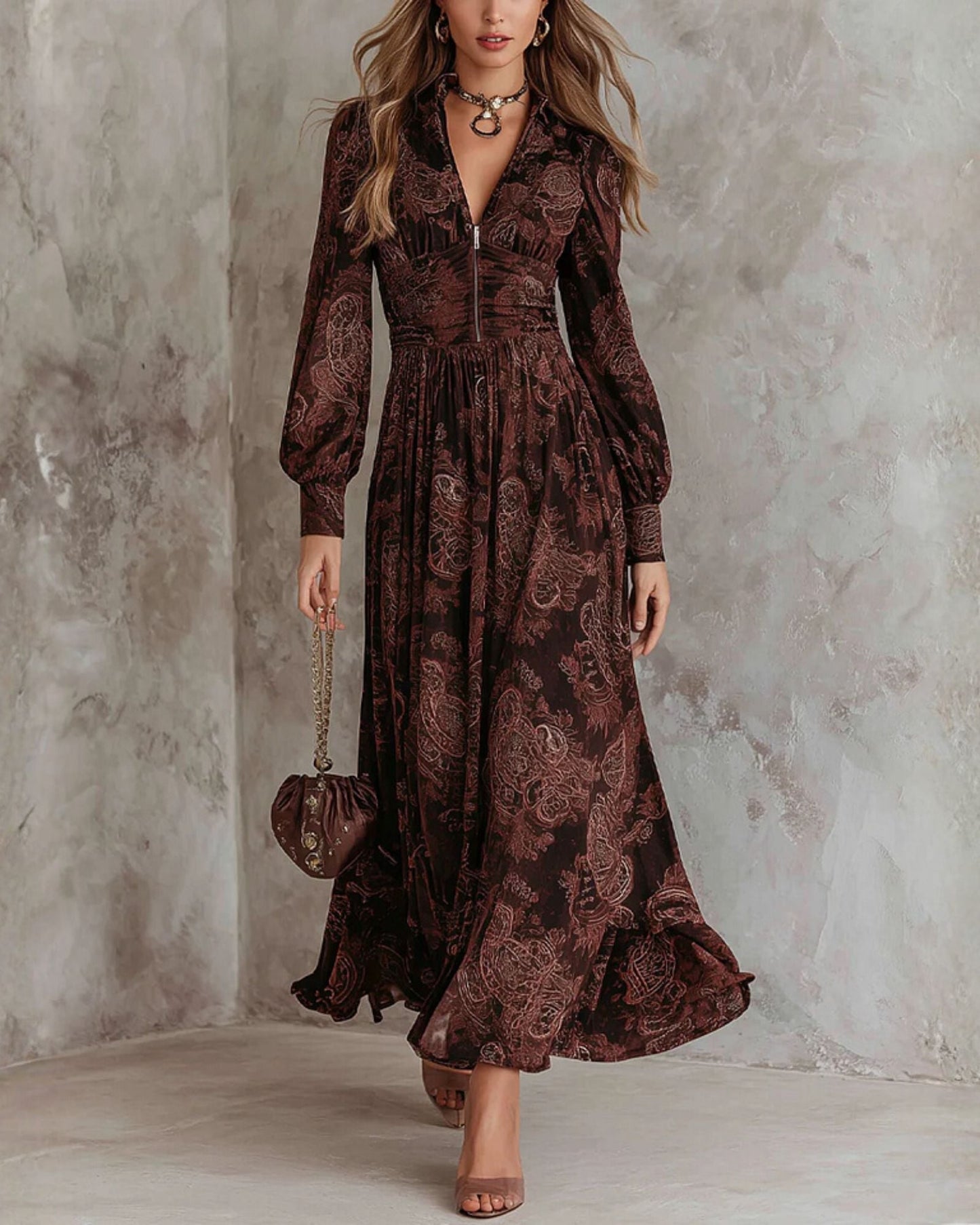 IRIS | Vestido midi con estampado