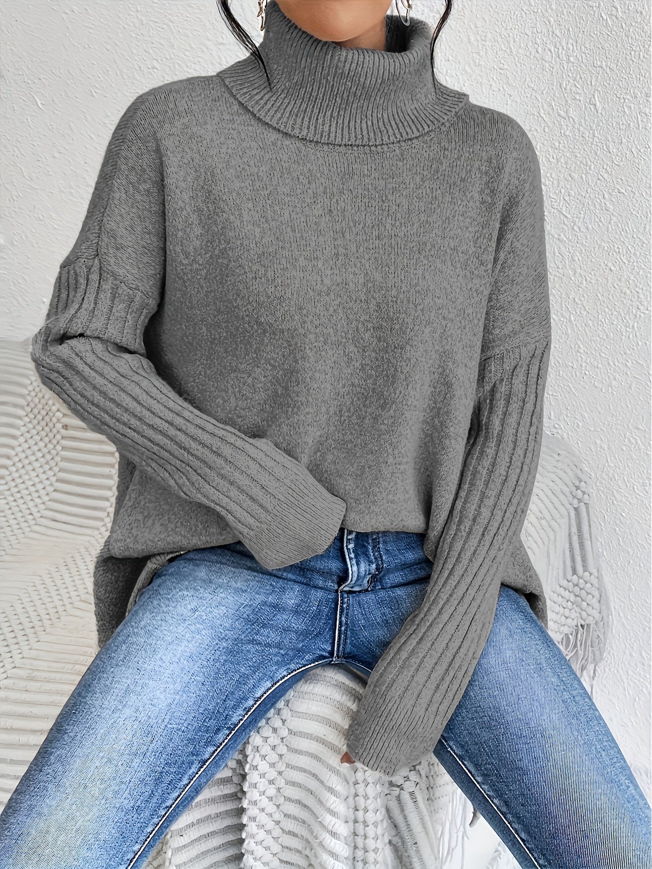 ANNE | Suéter de cuello alto oversize