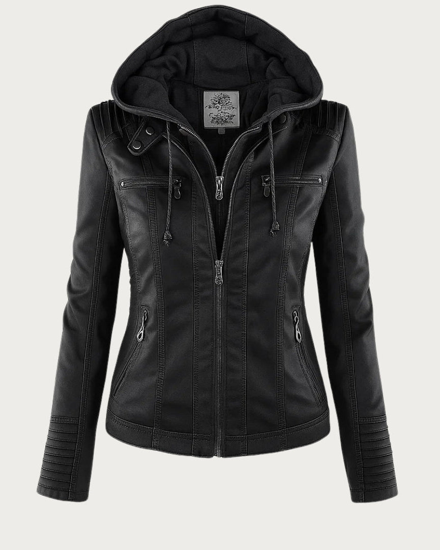 MÓNICA | Chaqueta de cuero otoñal
