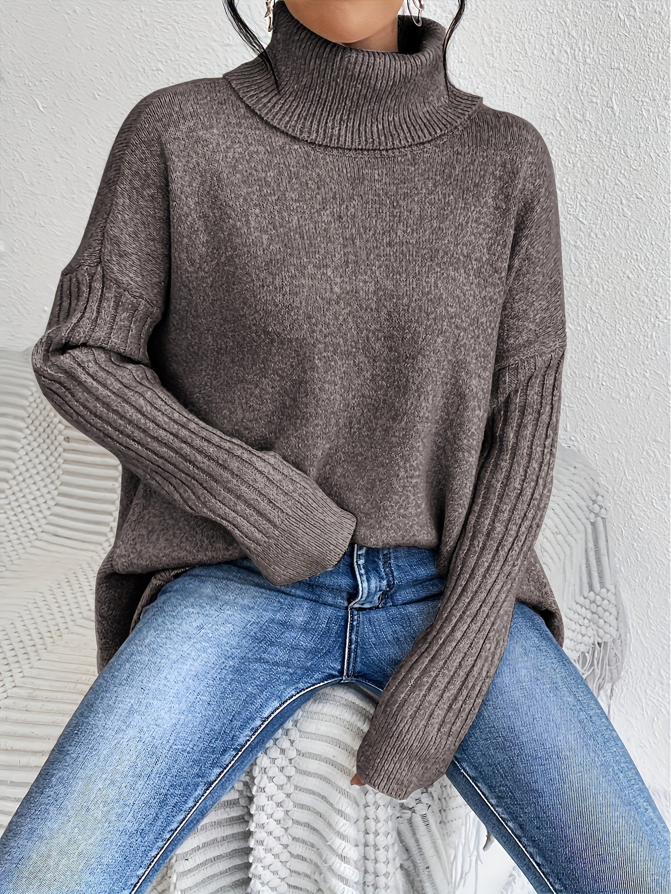 ANNE | Suéter de cuello alto oversize