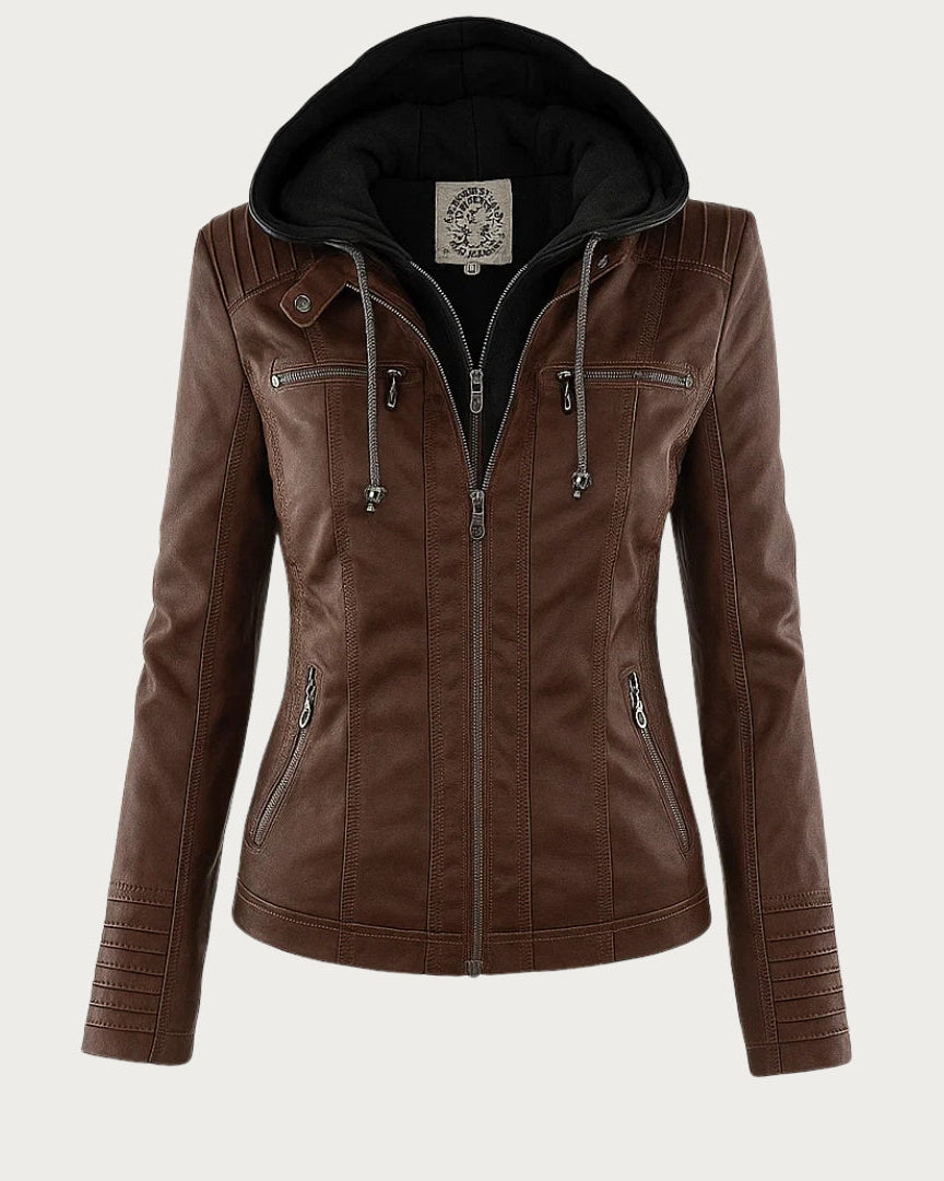 MÓNICA | Chaqueta de cuero otoñal