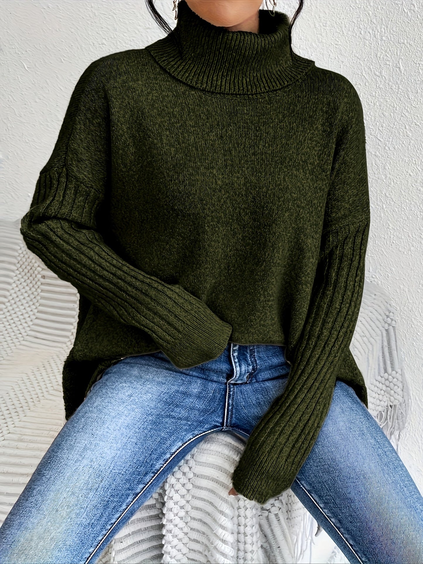 ANNE | Suéter de cuello alto oversize