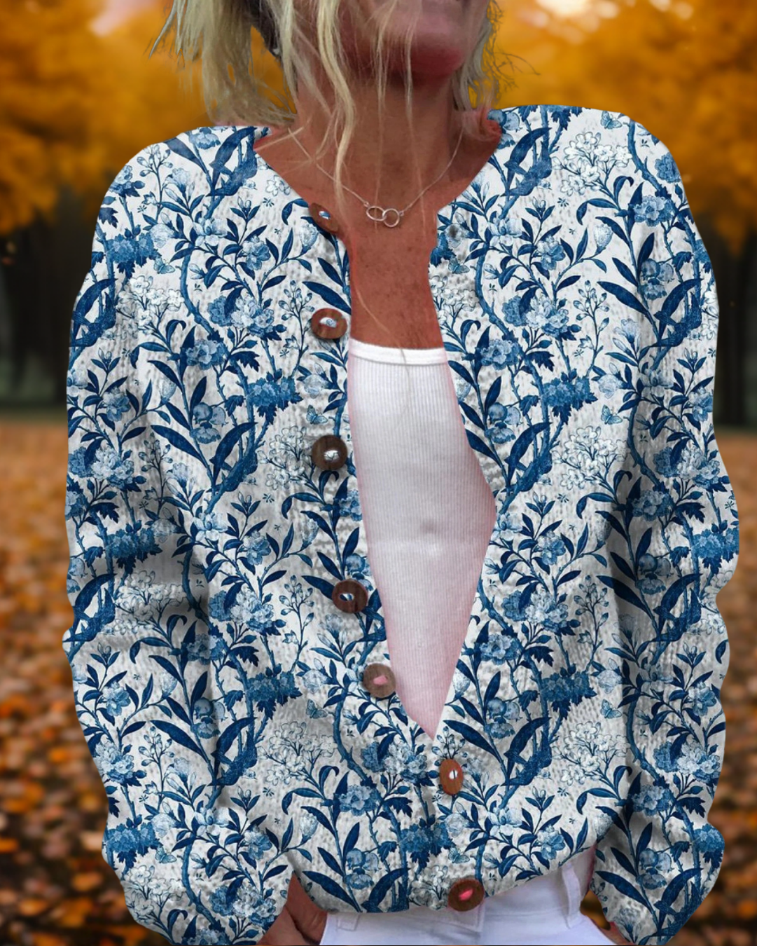 MARY | Cárdigan de Punto con Estampado Floral