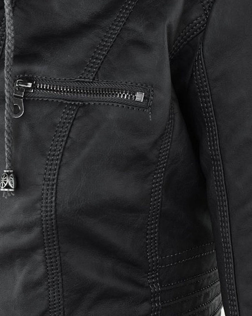 MÓNICA | Chaqueta de cuero otoñal