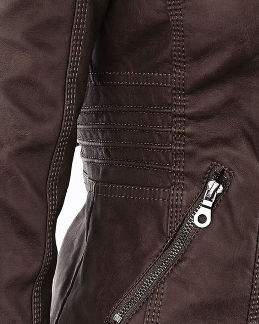 MÓNICA | Chaqueta de cuero otoñal
