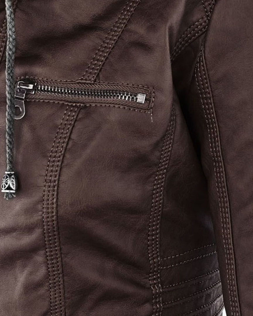 MÓNICA | Chaqueta de cuero otoñal