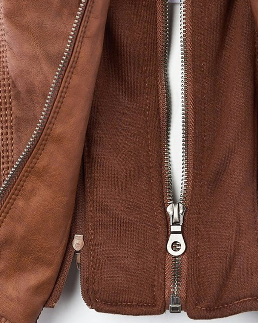 MÓNICA | Chaqueta de cuero otoñal