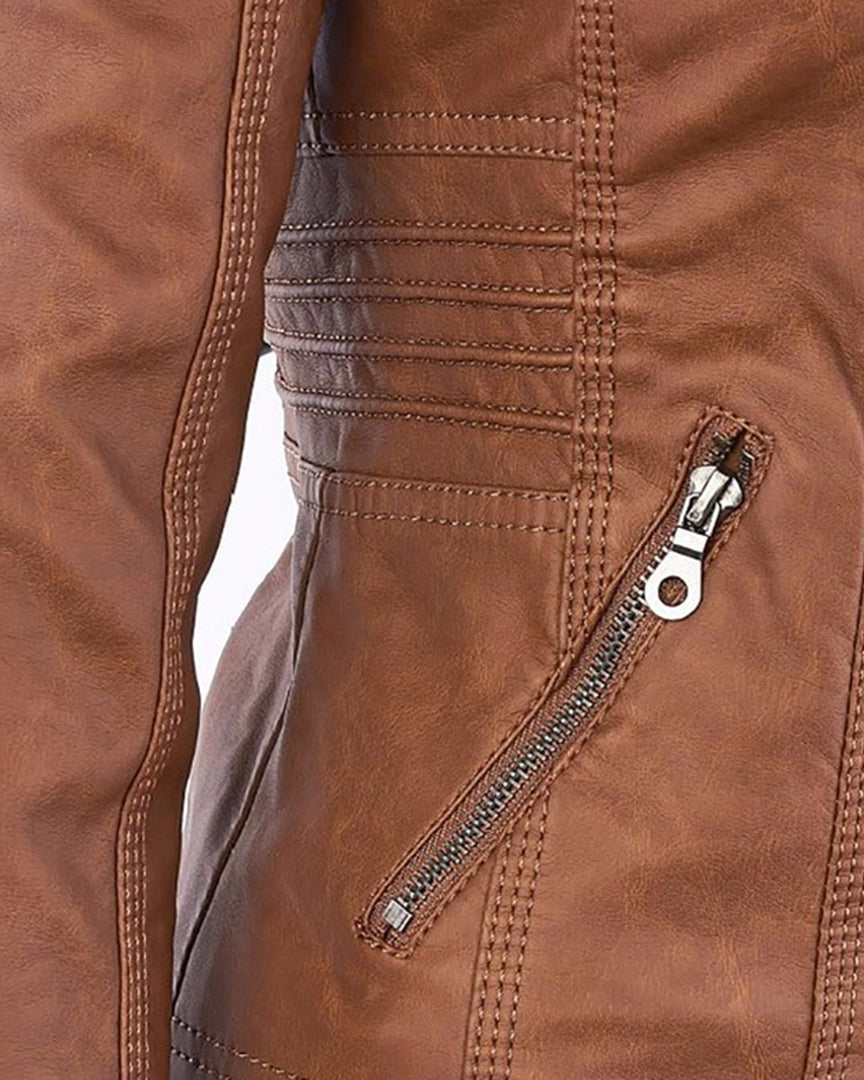 MÓNICA | Chaqueta de cuero otoñal