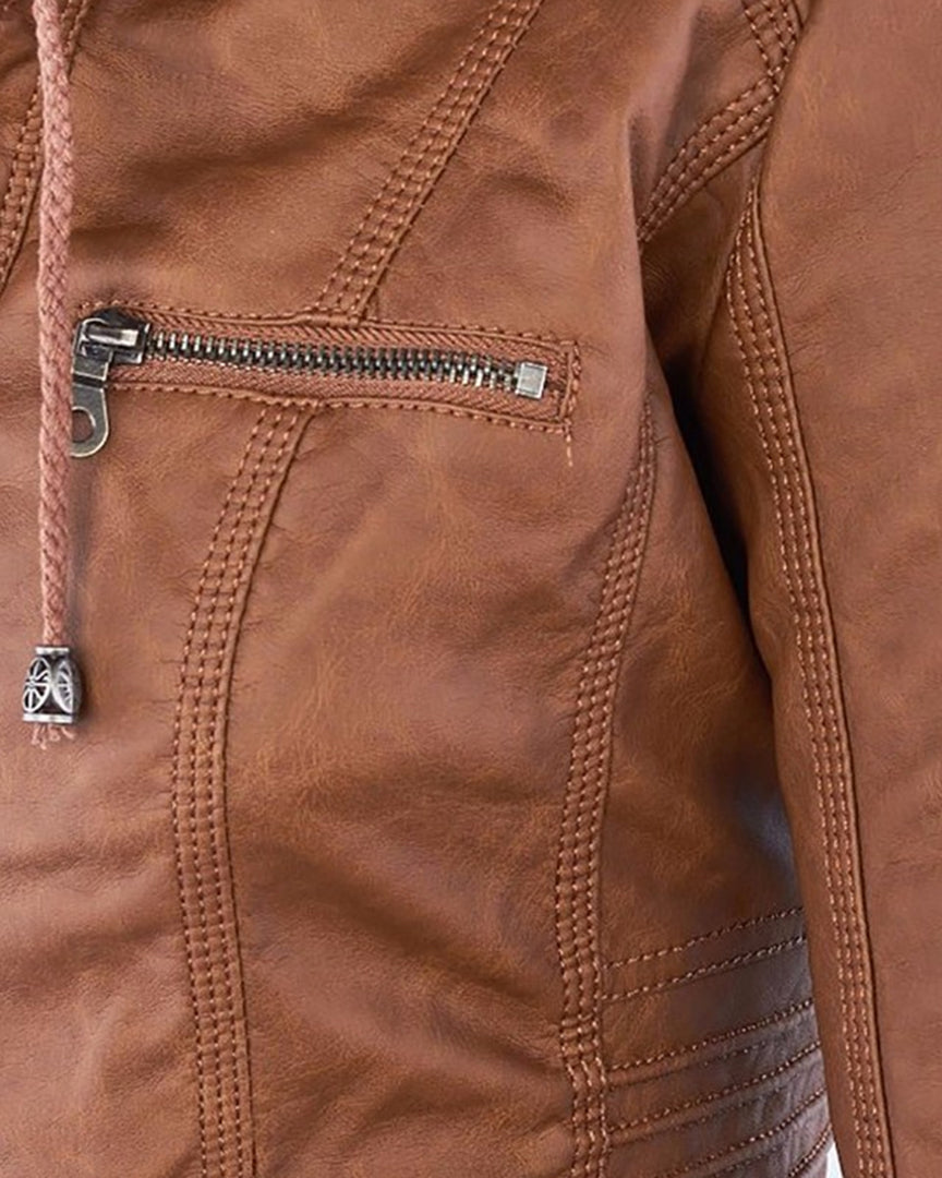 MÓNICA | Chaqueta de cuero otoñal