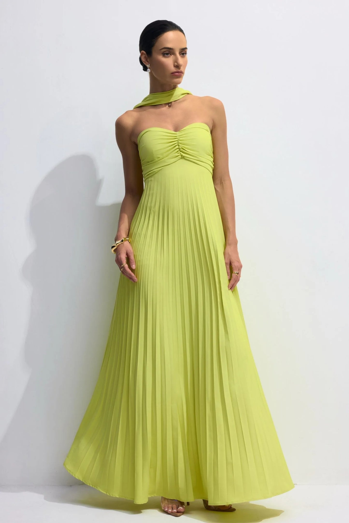 ISABELA | Vestido largo plisado