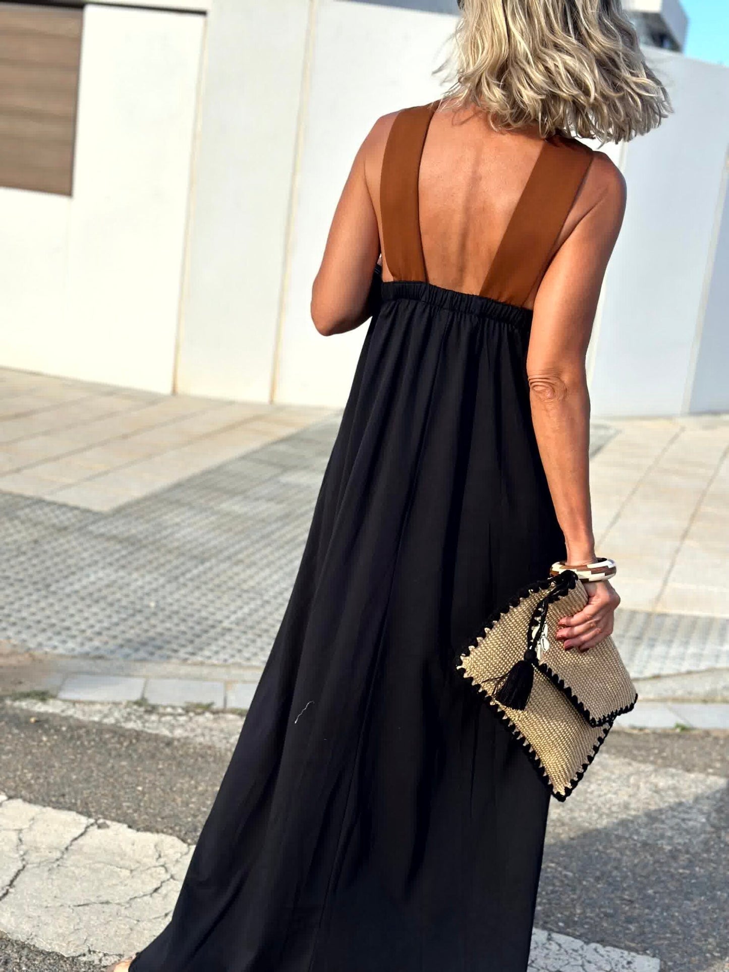 CANELA | Vestido con escote cruzado