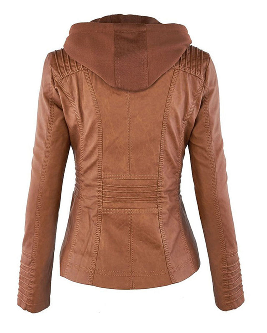 MÓNICA | Chaqueta de cuero otoñal