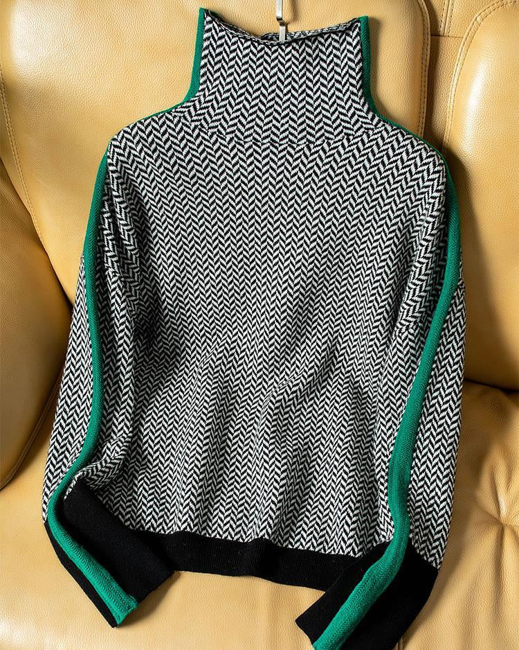 AMAYA | Suéter de cuello alto de diseño.