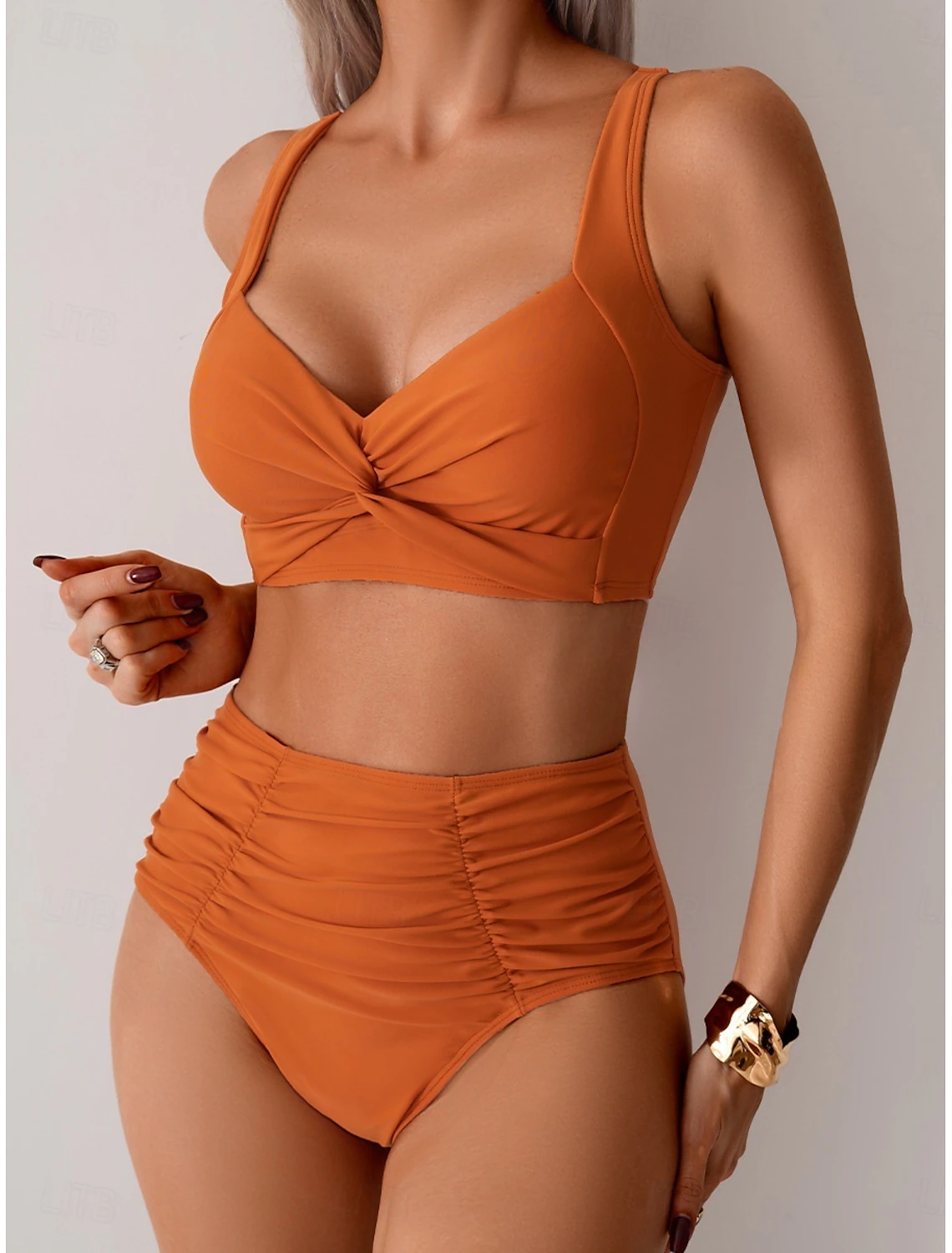 NICOLE | Bikini con tejido fruncido