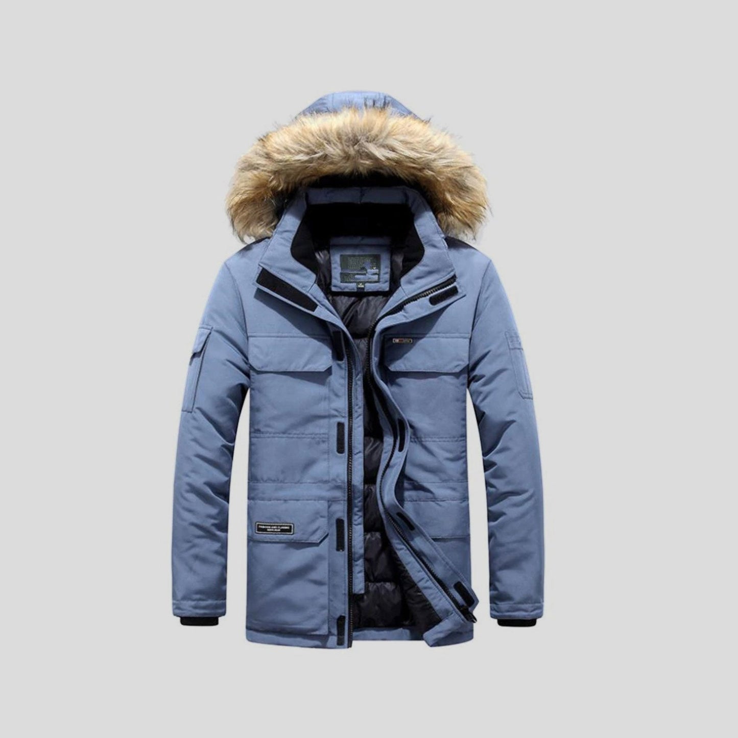 MOSKAU | Chaqueta con capucha de pelo sintético para hombre