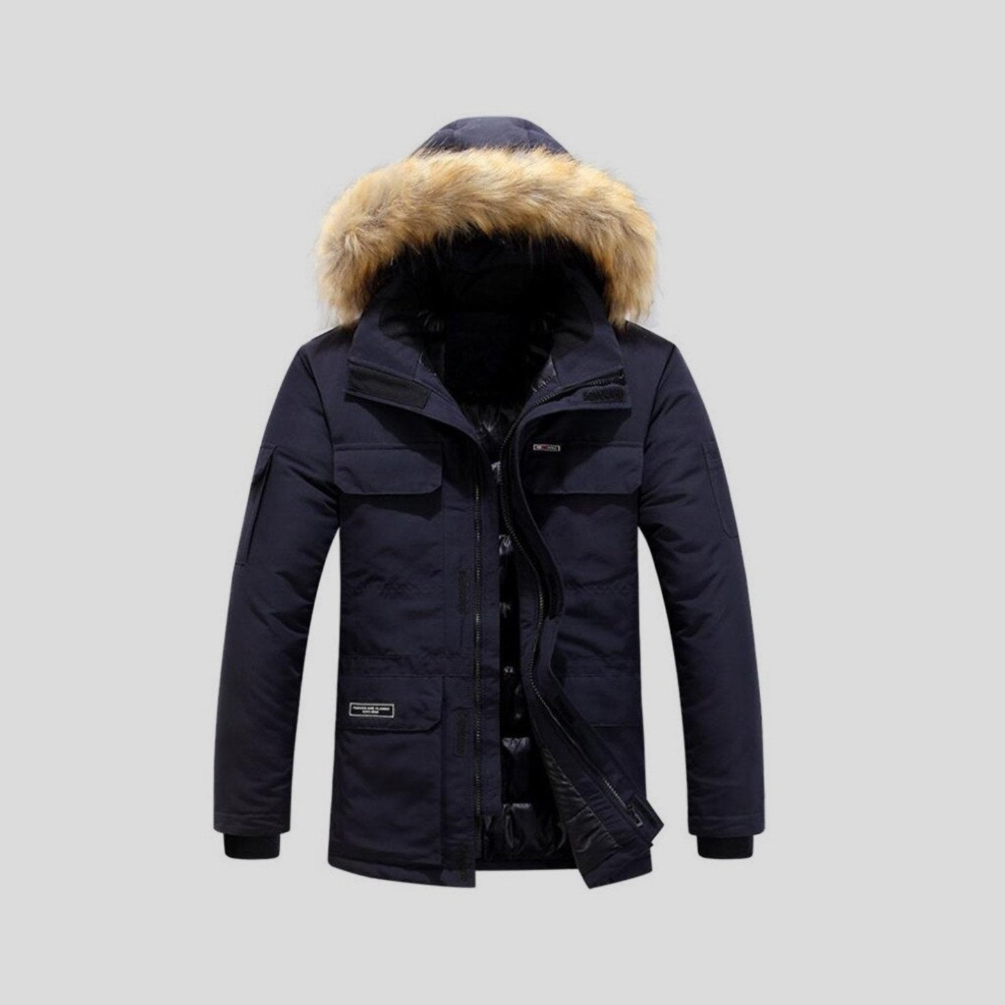 MOSKAU | Chaqueta con capucha de pelo sintético para hombre