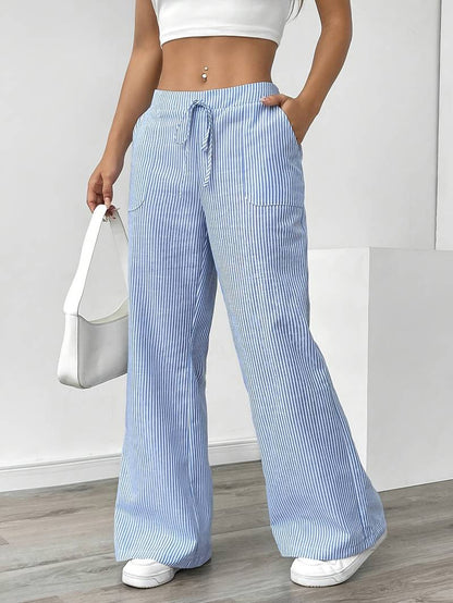 DOMÍNICA | Pantalón ancho rayado
