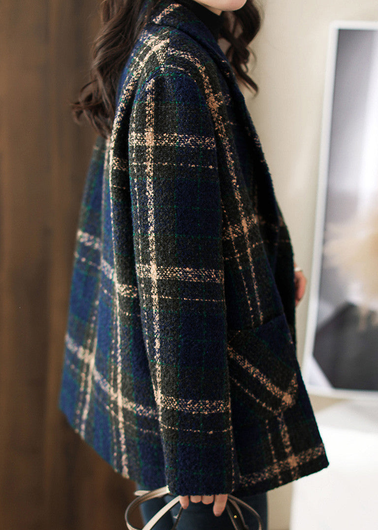 AVA | Abrigo clásico de lana estampado