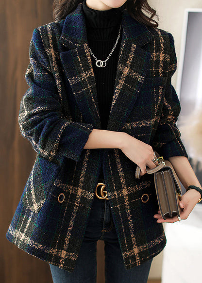 AVA | Abrigo clásico de lana estampado