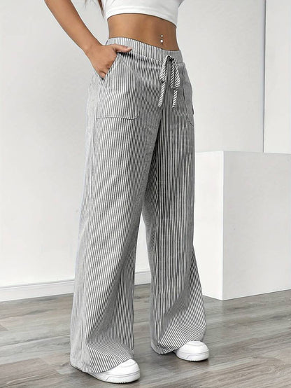 DOMÍNICA | Pantalón ancho rayado