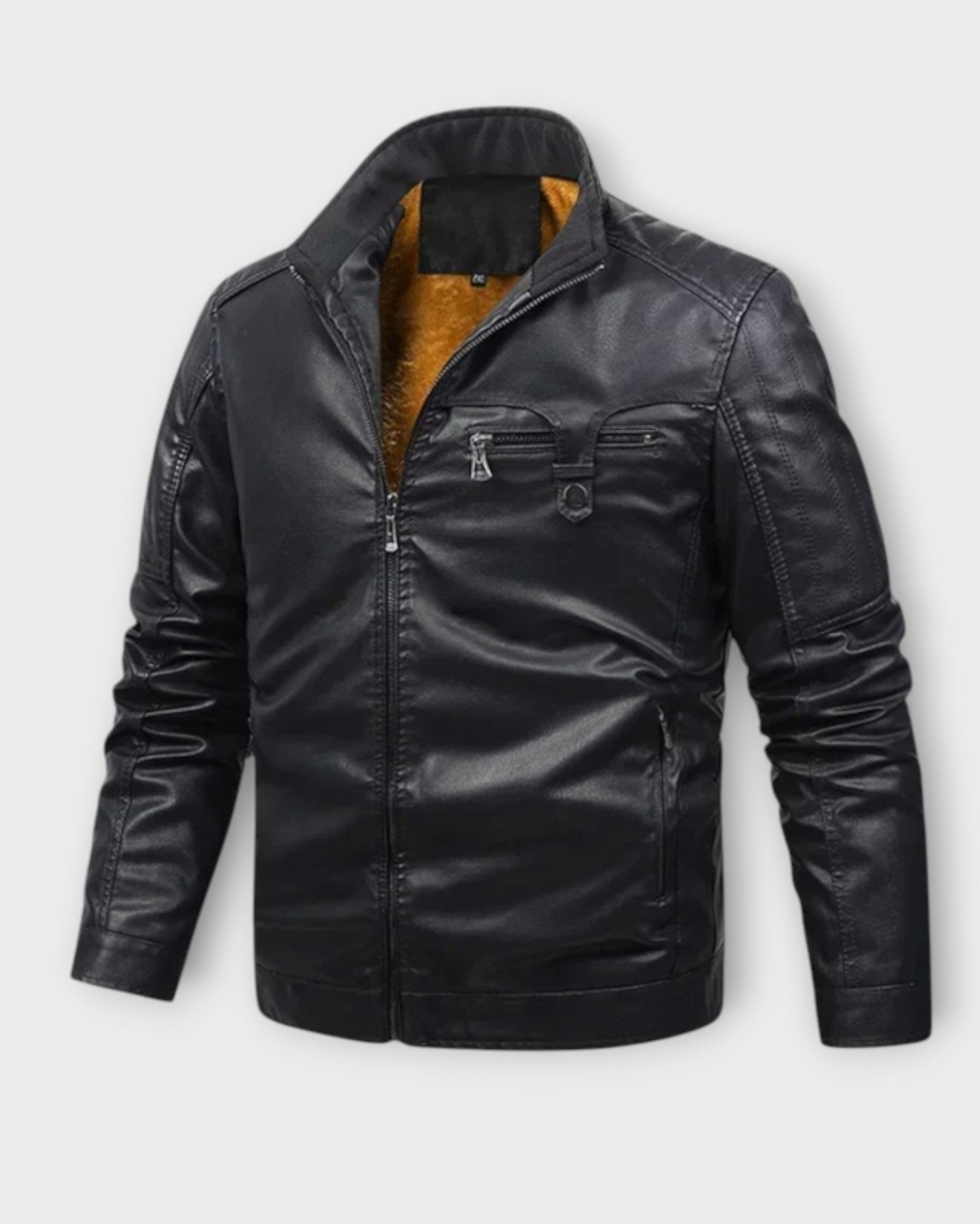 LUCAS | Chaqueta Retro de Cuero con Forro Polar