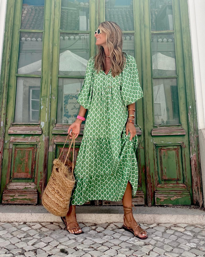 ZAIRA | Vestido estampado de temporada.