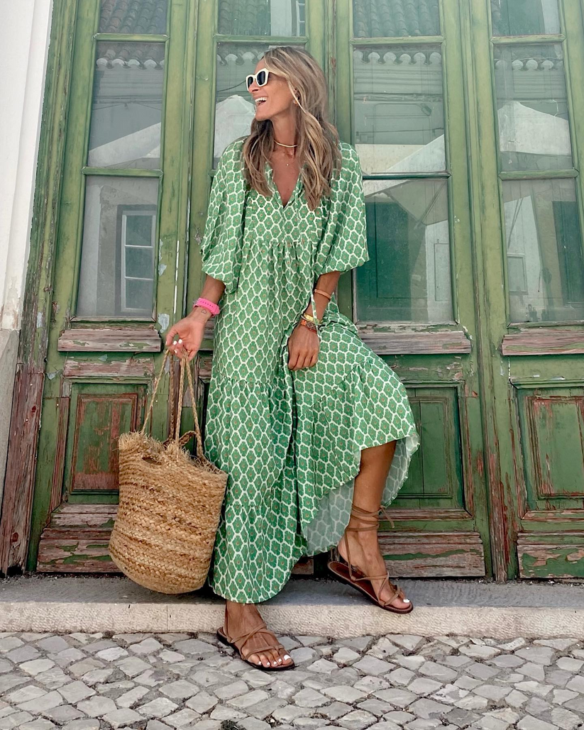Robe de dos imprimée