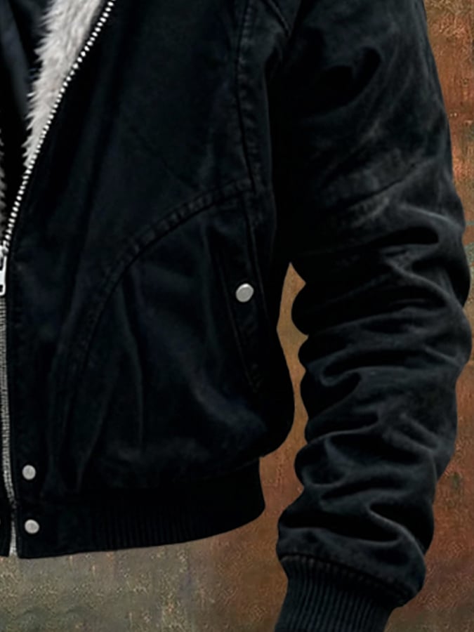 VELARO | Chaqueta gamuzado con capucha