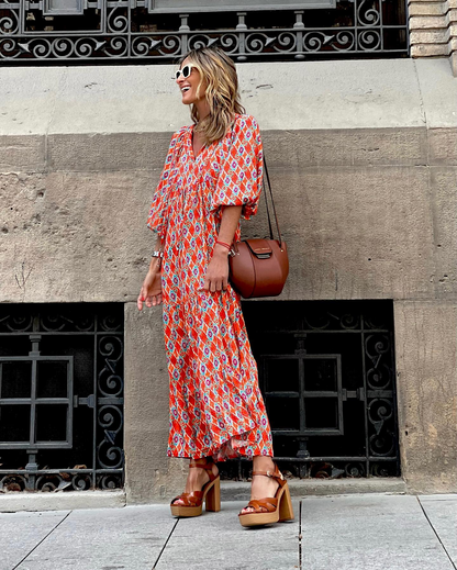 ZAIRA | Vestido estampado de temporada.