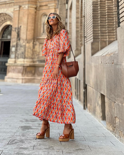 ZAIRA | Vestido estampado de temporada.