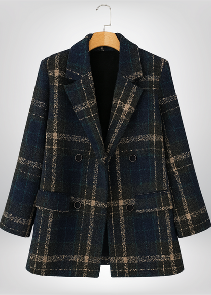 AVA | Abrigo clásico de lana estampado