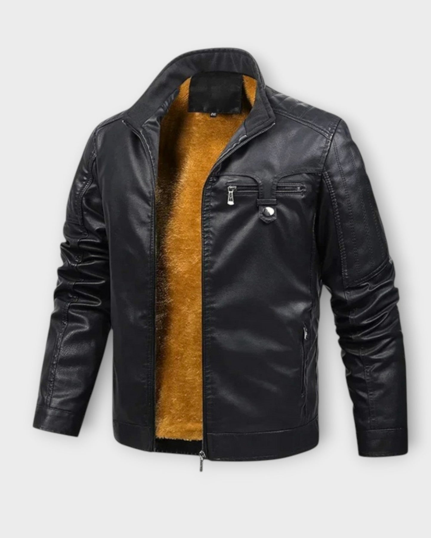 LUCAS | Chaqueta Retro de Cuero con Forro Polar