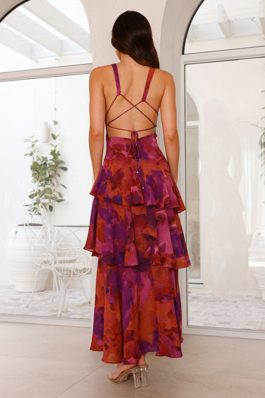 AURA | Vestido de con escote en V y volantes