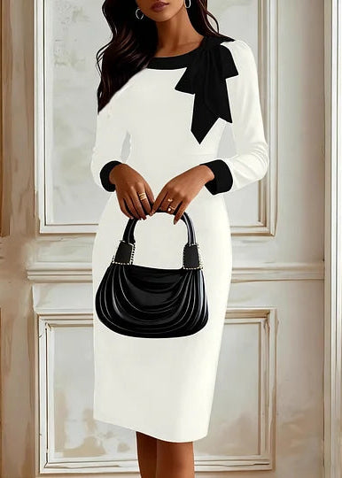 CELINE | Vestido midi con lazo en el hombro