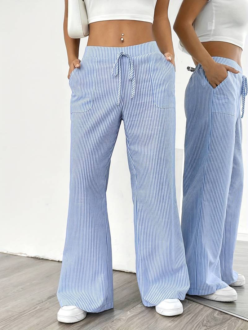 DOMÍNICA | Pantalón ancho rayado