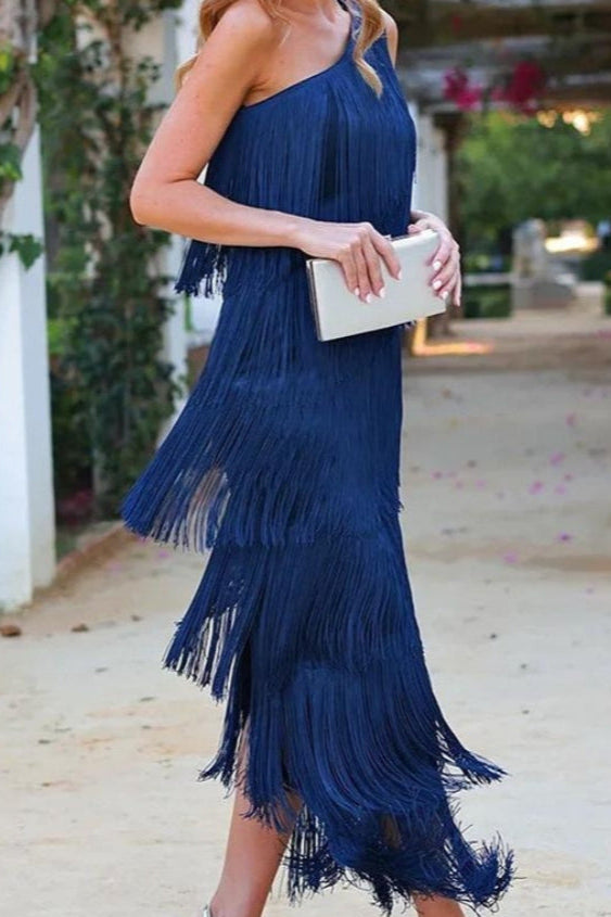 VALERIA | Vestido con flecos.