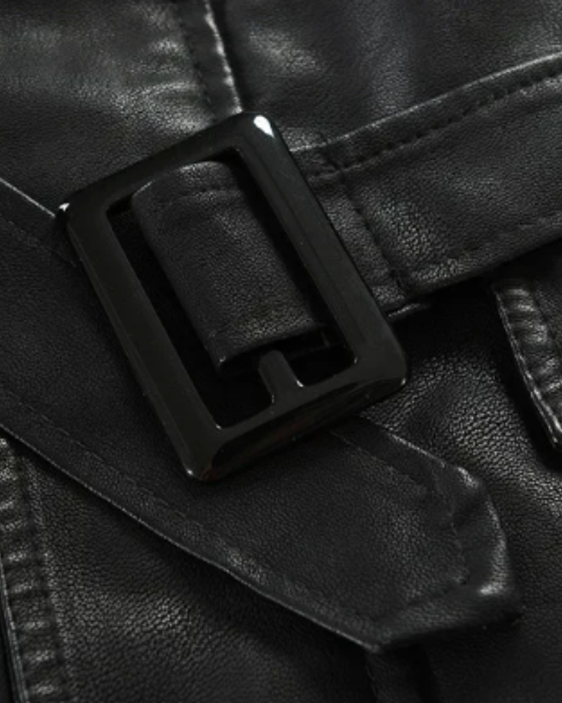 ALBERTO | Chaqueta motera larga de cuero