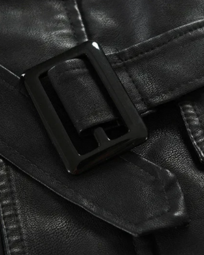 ALBERTO | Chaqueta motera larga de cuero