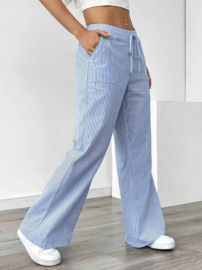 DOMÍNICA | Pantalón ancho rayado