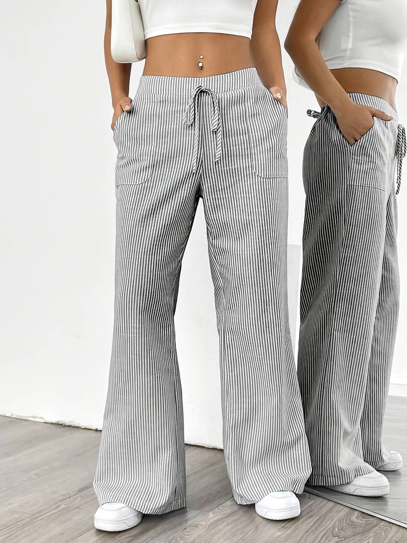 DOMÍNICA | Pantalón ancho rayado