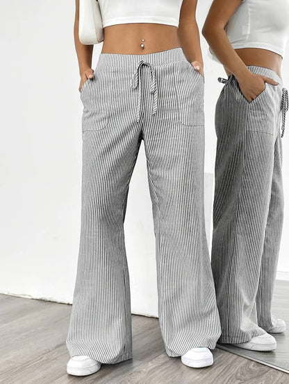 DOMÍNICA | Pantalón ancho rayado