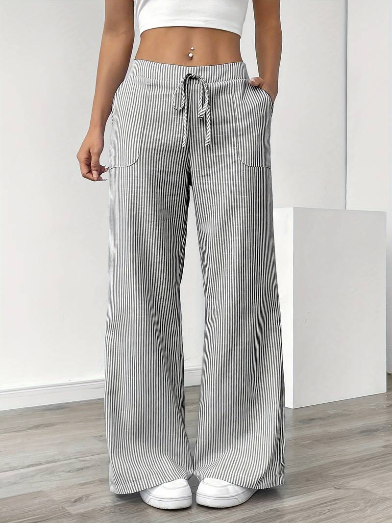 DOMÍNICA | Pantalón ancho rayado