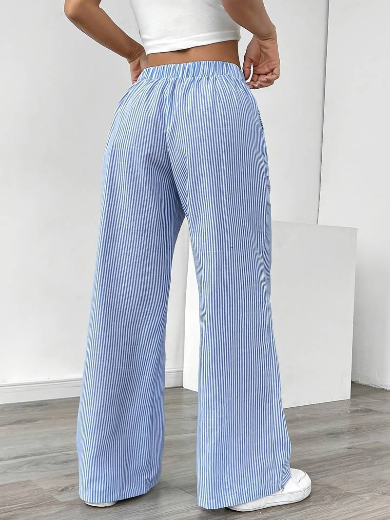 DOMÍNICA | Pantalón ancho rayado