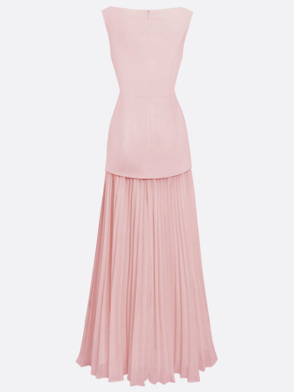ELVIRA | Vestido largo plisado de diseño