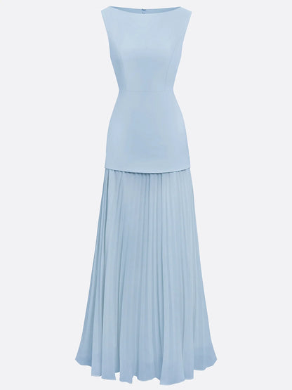 ELVIRA | Vestido largo plisado de diseño