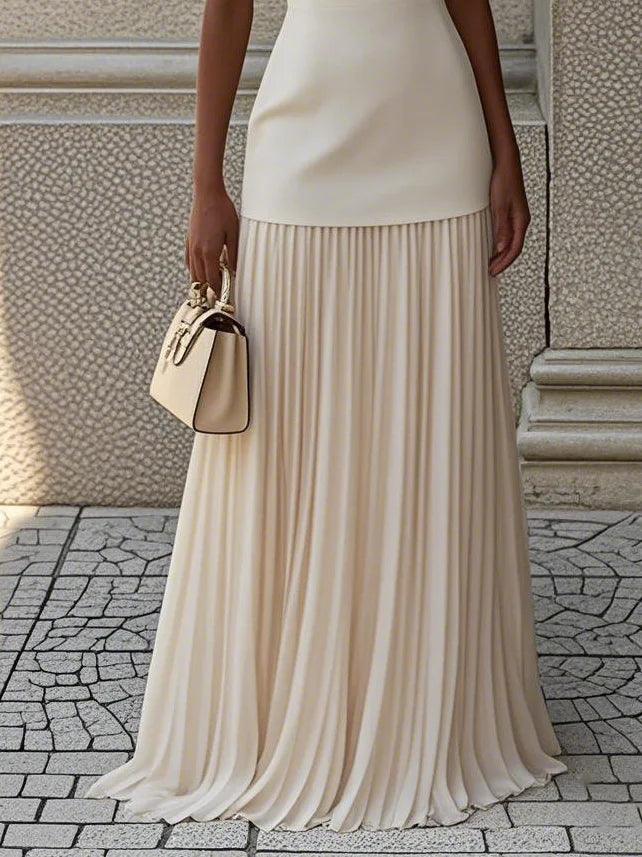 ELVIRA | Vestido largo plisado de diseño