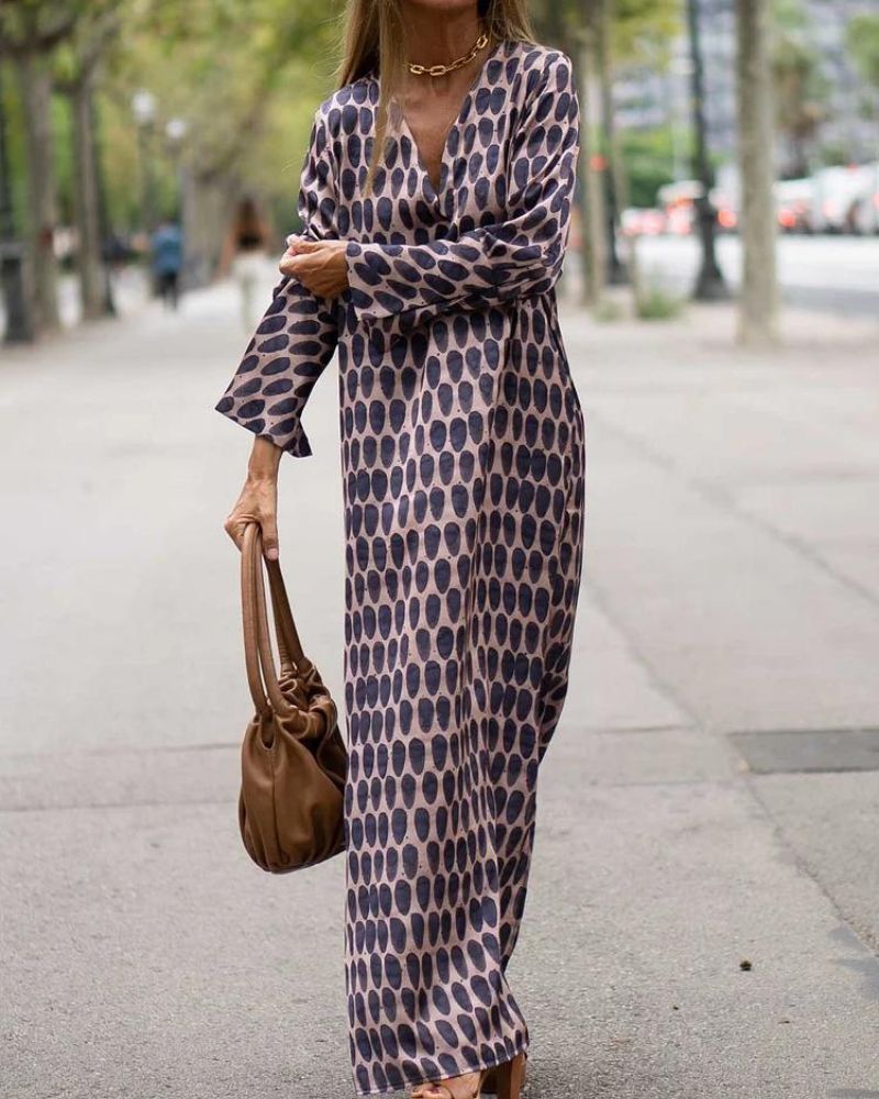 ANA | Vestido maxi estampado de temporada