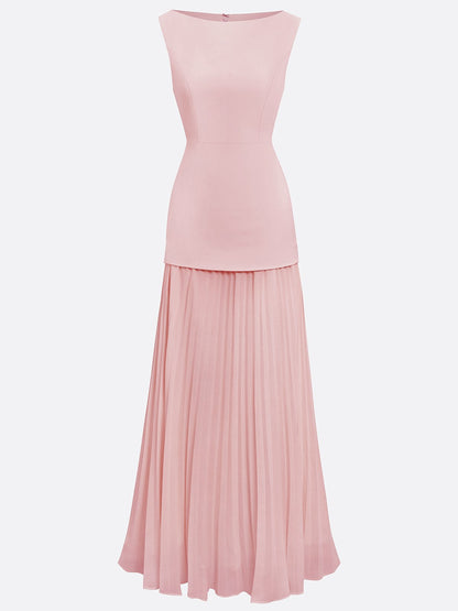 ELVIRA | Vestido largo plisado de diseño